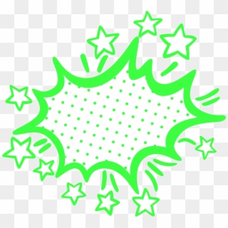 Lime Green Empty Comic Bubbles Rain Clipart Png Image - Emblem, Transparent Png