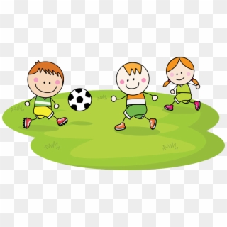 Child Football Cartoon - Children Playing Football Cartoon, HD Png Download  - 1000x510(#1752291) - PngFind