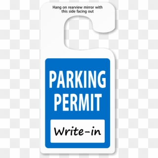 Jumbo Parking Permit Hang Tags, Blue, No Numbering - Sign, HD Png Download