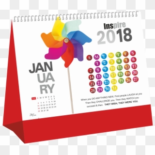 2018 Table Calendars - Table Calendar 2018 Png, Transparent Png