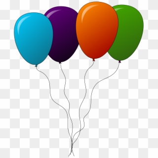 Banner Royalty Free Stock Clipart Colored Balloons - Clipart Png, Transparent Png