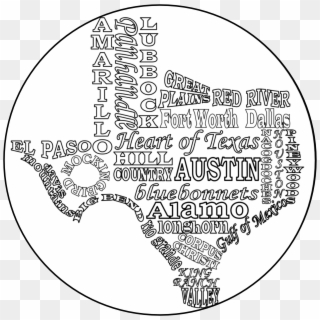 Add Graphic Art To Your Study Of Texas With This Free - Circle, HD Png Download