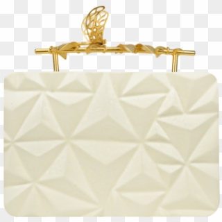 Triangle Cream Firefly Clutch By Duet Luxury On Curated-crowd - Coin Purse, HD Png Download