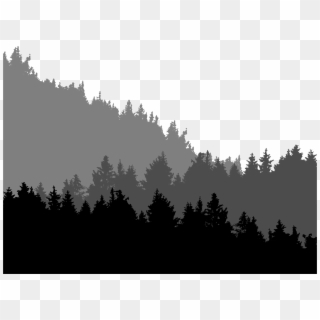 Big Image - Forest Tree Line Silhouette, HD Png Download