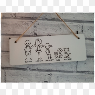 Personalised Family Plaque 15612 - Doodle, HD Png Download