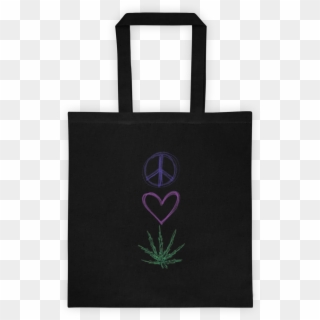 Peace, Love, Weed/cbd/hemp Tote Bag - Bag, HD Png Download