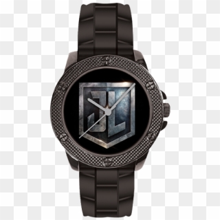 Justice League Watch - Neutra Chronograph Black Stainless Steel Watch, HD Png Download