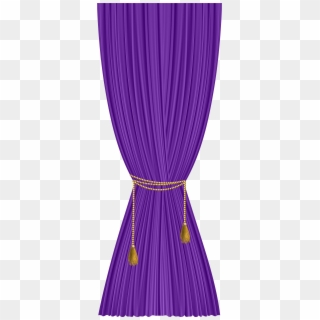 Purple Curtain Decorative Transparent Image - Purple Curtains Clipart, HD Png Download