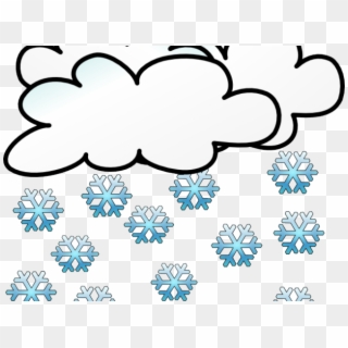 Snowfall Clipart Blue Snow - Clip Art Snowy Weather, HD Png Download
