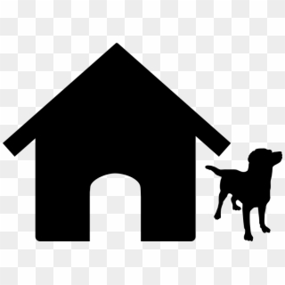 Black And White Puppy Dog House Clipart - Black Cartoon Dog House, HD Png  Download - 800x570(#1772387) - PngFind