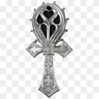 Item - Alchemy Gothic Ankh Silver Hand Mirror, HD Png Download