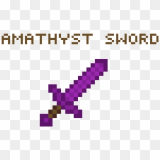 Minecraft Amethyst Sword - Diamond Sword, HD Png Download