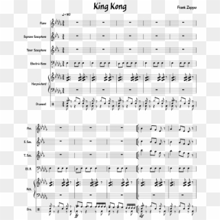 King Kong Sheet Music Composed By Frank Zappa 1 Of - Lucky Chops Coco Bari Solo, HD Png Download