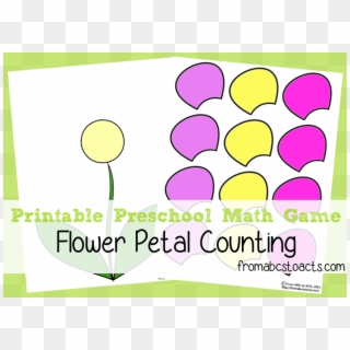 Printable Preschool Math Games - Flower Activities Preschool, HD Png Download