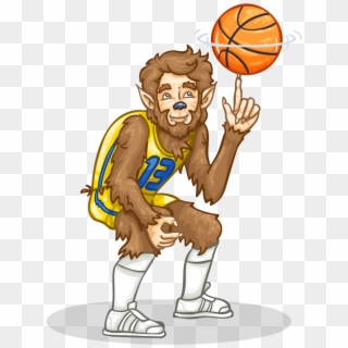 Find Near Me - Werewolf Playing Basketball Cartoon, HD Png Download