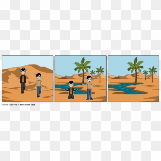 Jamie And Cameron In The Desert - Storyboard Formica E La Cicala, HD Png Download