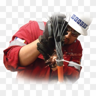Technician Removing The Stainless Steel Strength Members - Sledding, HD Png Download