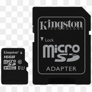 Kingston 16gb Canvas Select Uhs-i Microsdhc Memory - Micro Sd, HD Png Download