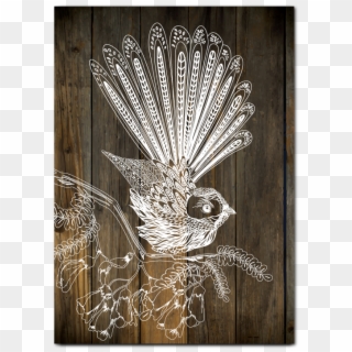 Plywood Art Rectangle - Fantails, HD Png Download
