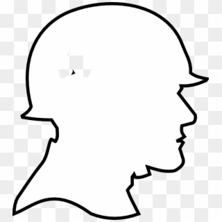 Silhouette Of A Soldiers Head, HD Png Download