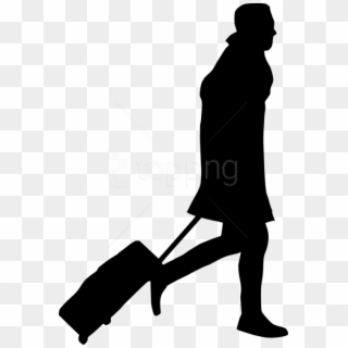 Free Png People With Luggage Silhouette Png - Silhouettes Of People Png, Transparent Png