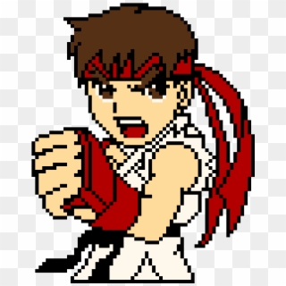 Ryu - Pixel Art Street Fighter Akuma, HD Png Download