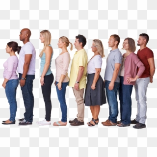 900 X 587 3 - People Waiting In Line Png, Transparent Png