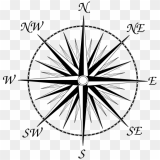 Another Compass Rose, This One With All 32 Points For - 8 Point Compass Png, Transparent Png