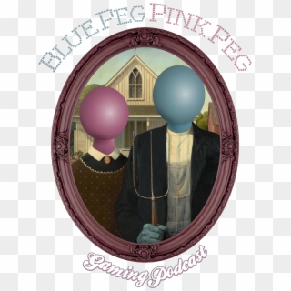 Blue Peg, Pink Peg - Chuck And Nancy American Gothic, HD Png Download