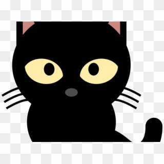 Black Cat Clipart Face - Cute Black Cat Clipart, HD Png Download