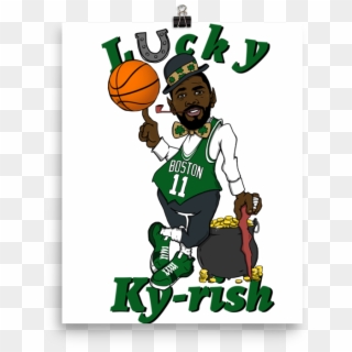 Lucky Ky-rish Kyrie Logo Poster - Shoot Basketball, HD Png Download
