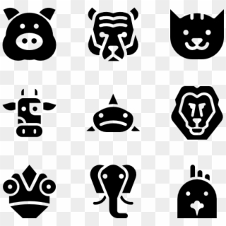 Animals - Animal Head Animal Vector Png, Transparent Png