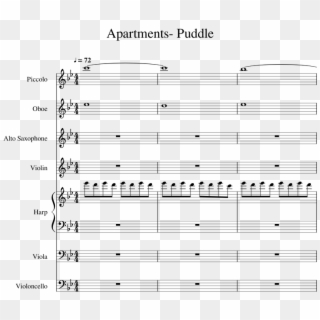 Apartments- Puddle Sheet Music 1 Of 15 Pages - Sheet Music, HD Png Download