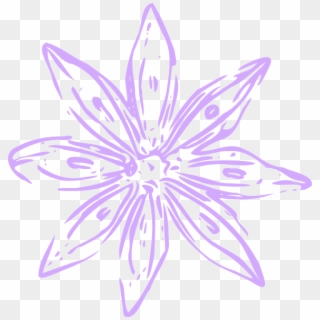 Graphic Free Stock Lilac Lily Outline Clip Art At Clker - Flower Clip Art, HD Png Download