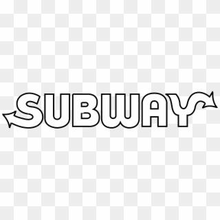 Subway Logo Black And White - Subway, HD Png Download