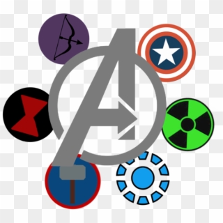 Avengers Symbols Together - Avengers Symbols, HD Png Download