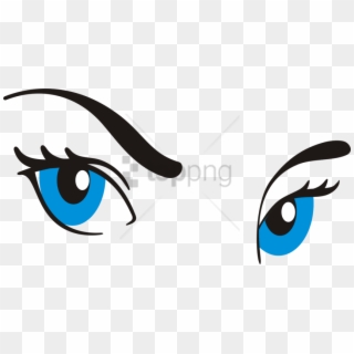 Free Png Cartoon Eye With Eyebrow Png Image With Transparent - Eye Colour Clipart Png, Png Download