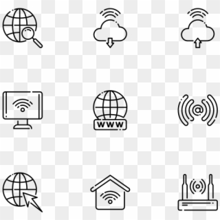 Wireless And Internet - Line Art, HD Png Download