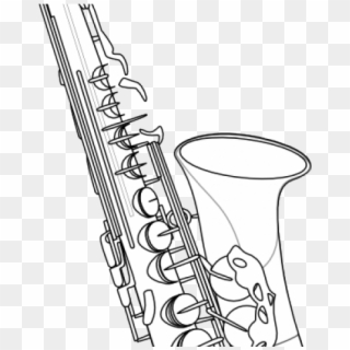 Saxofon A Blanco Y Negro, HD Png Download