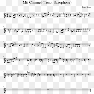 Mii Channel Tenor Saxophone Sheet Music For Piano Download - Call Of Silence Attack On Titan Piano Sheet Music, HD Png Download