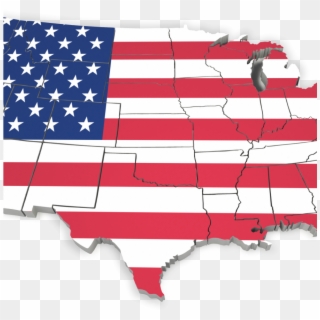 Voting More Convenient - America Maps Flag, HD Png Download