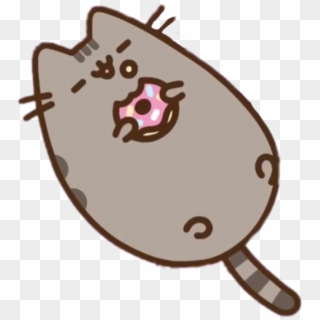 Kawaii Pusheen Png - Pusheen Cat With Donut, Transparent Png