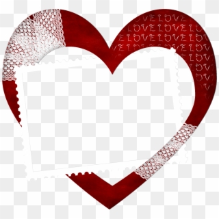 Imágenes Y Gifs Con Corazones - Heart Frame Red Vector Png, Transparent Png