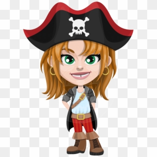 Madison On-board - Female Pirate Cartoon Characters, HD Png Download
