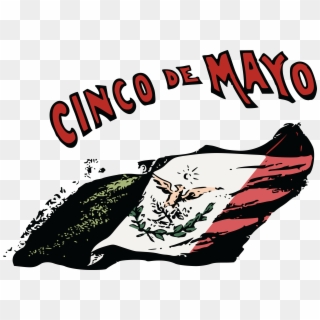 Free Clipart Of A Retro Mexican Flag And Cinoc De Mayo - Transparent Cinco De Mayo Flag, HD Png Download