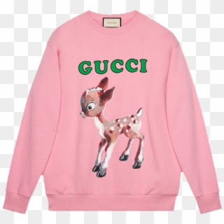 Image Image - Pink Gucci Sweatshirt Bambi, HD Png Download