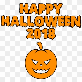 Download Happy Halloween 2018 Scary Round Pumpkin Bloody - Happy Halloween 2018, HD Png Download