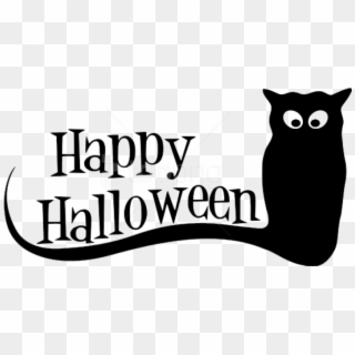 Download Happy Halloween Text P Png Images Background - Happy Halloween Black And White Clip Art, Transparent Png
