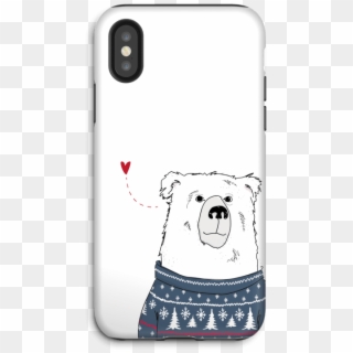 Polar Sweater Bear Case Iphone X Tough - Cartoon, HD Png Download