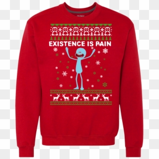 Mr Meeseeks Existence Is Pain Ugly Christmas Sweater, HD Png Download
